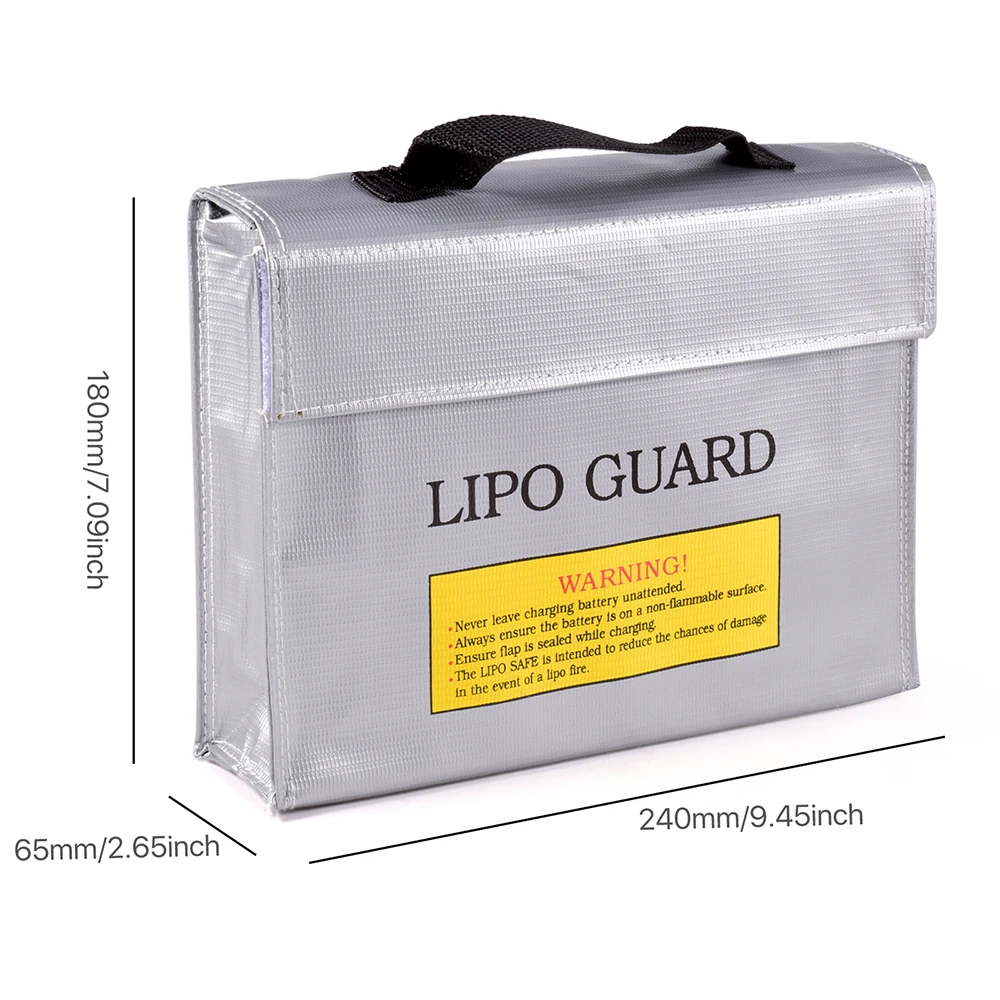 Lipo garde sac de sécurité ignifuge antidéflagrant Portable Lipo sac de sécurité pour RC FPV course Drone voiture batterie sûre
