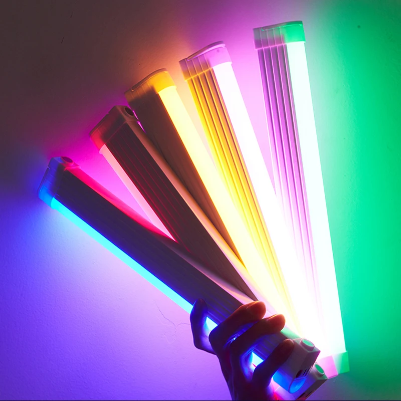 LED Video Light Wand มือถือแขวนเติมแสงการถ่ายภาพโคมไฟโคมไฟข้างเตียงแบบชาร์จไฟได้ LIGHT STICK สําหรับ Vlog ที่ถ่ายทอดสด