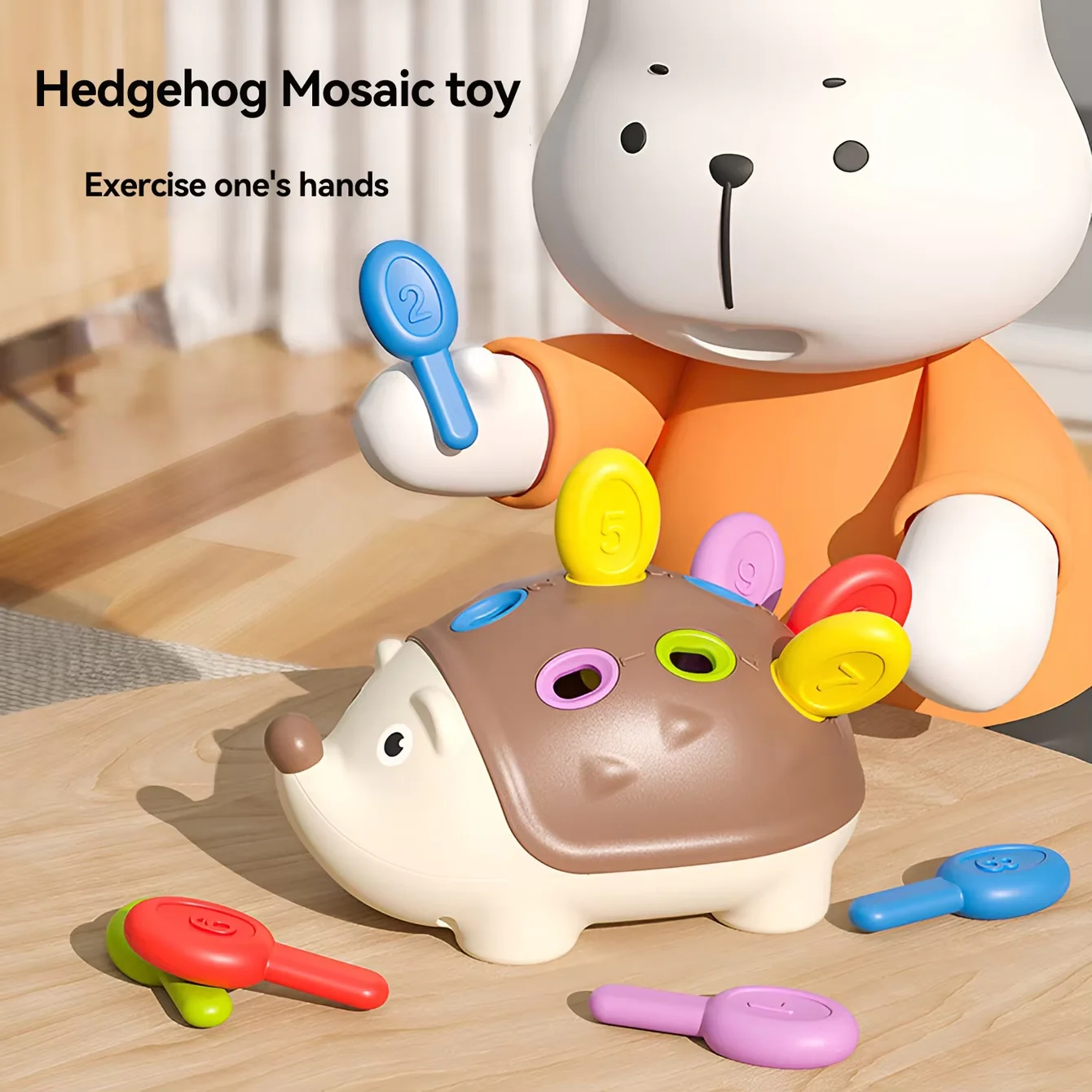 Sensory Hedgehog Toys Toddler Montessori Fine Motor Toys Baby Preschooler Educational Sensory Travel Toys for Age 1 2 3 4 Year
