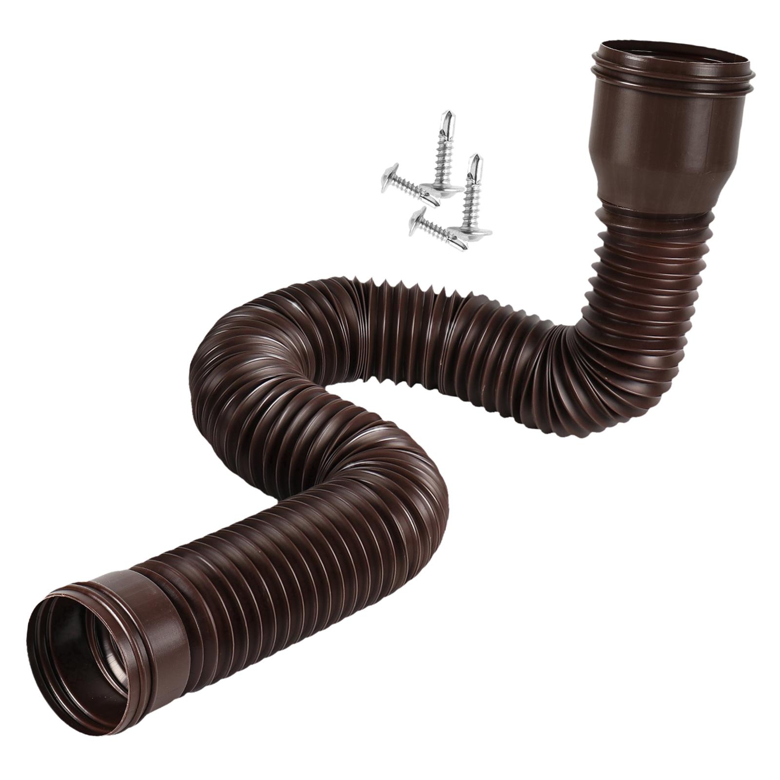 Rain Gutter Downspout Extensions Retractable with Screws for Rainwater Drainage for House Gutter Garden Tidying Outdoor Lawn