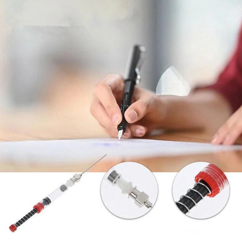 1 Chiếc Bút Máy Mực Ống Tiêm Filler Đầu Kim Xuân Chuyển Đổi Dùng Văn Phòng Công Sở Trường Văn Phòng Phẩm