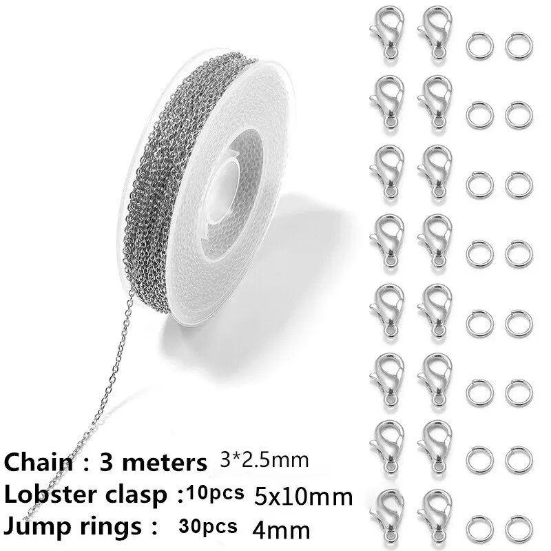 ジュエリー,ネックレス,イヤリング,ブレスレット,DIY,クラフトキット,クラフト用品,3m用のケーブルリンクチェーン
