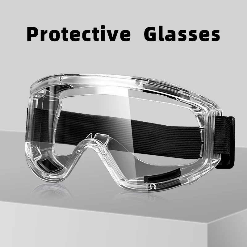 Gafas de seguridad antiniebla, antisalpicaduras, polvo, arena, montar, esquí, deportes, gafas transparentes ajustables