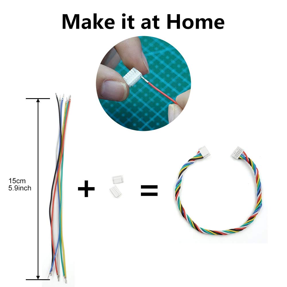 Kit de enchufe de conector JST-XH de 2,54mm con Cable macho y hembra prensado de 2,54mm, conector JST de carcasa de 2/3/4/5/6/7 pines
