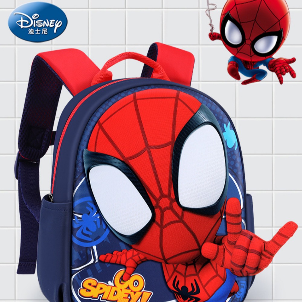 Disney Children's Backpack Kindergarten Class Marvel Hero Cartoon Spider Man Lotso Cute Baby Bag Ultra Light Waterproof Backpack