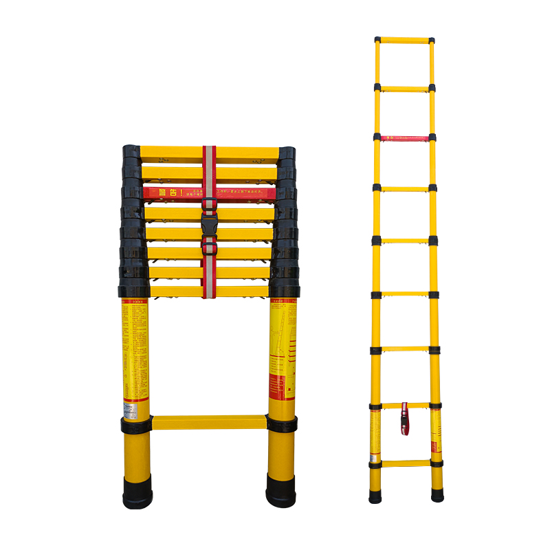 Custom Wholesale Fiberglass Step Ladder Telescopic Extension Ladder Insulation Safety 6 Ft 2 Meters Custom For Construction