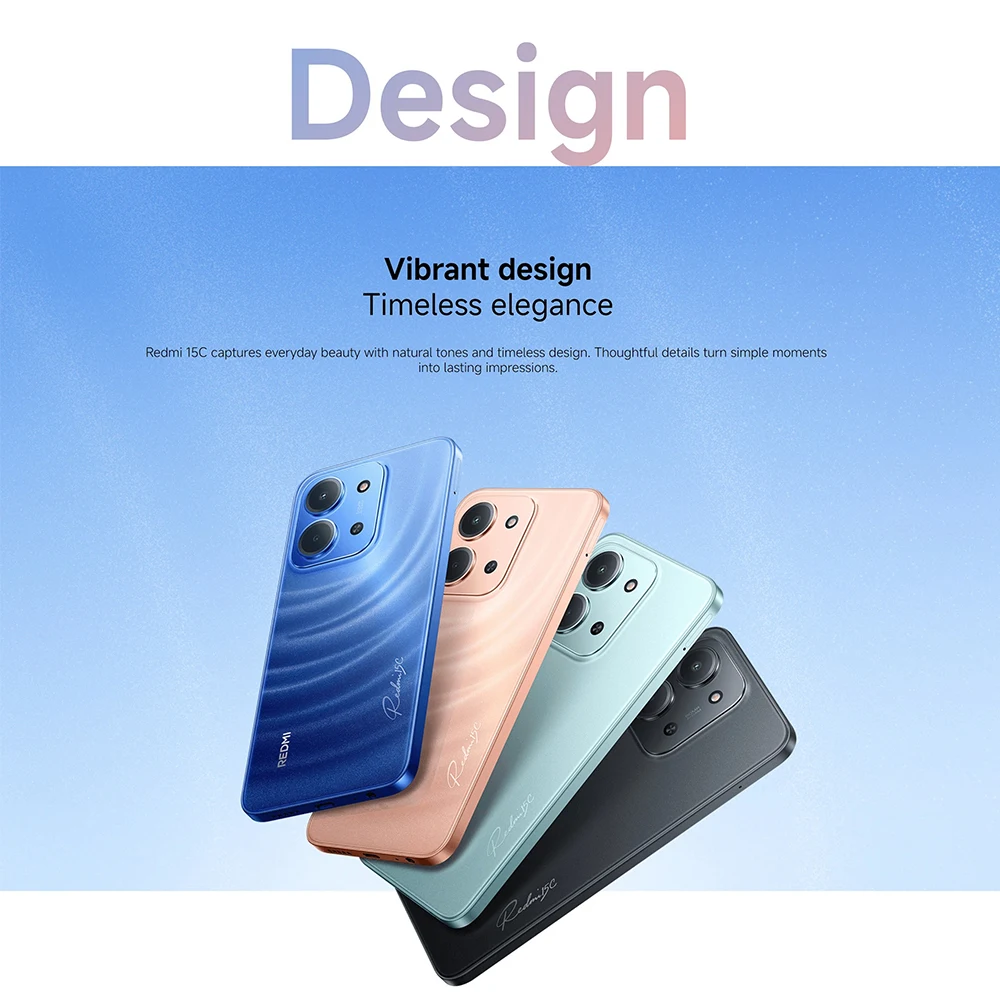Xiaomi Redmi 15C versión Global Smartphone 50MP cámara principal 120Hz 6,9 "pantalla Dot Drop 33W carga MediaTek Helio G81-Ultra