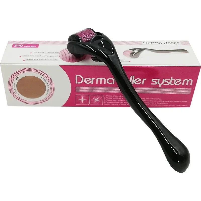 Mezoroller Bartroller DRS 540-Nadel Micro-Needling Derma Roller für Haar-Re-Wachstum Hautpflege Körperbehandlung MTS Microniddle