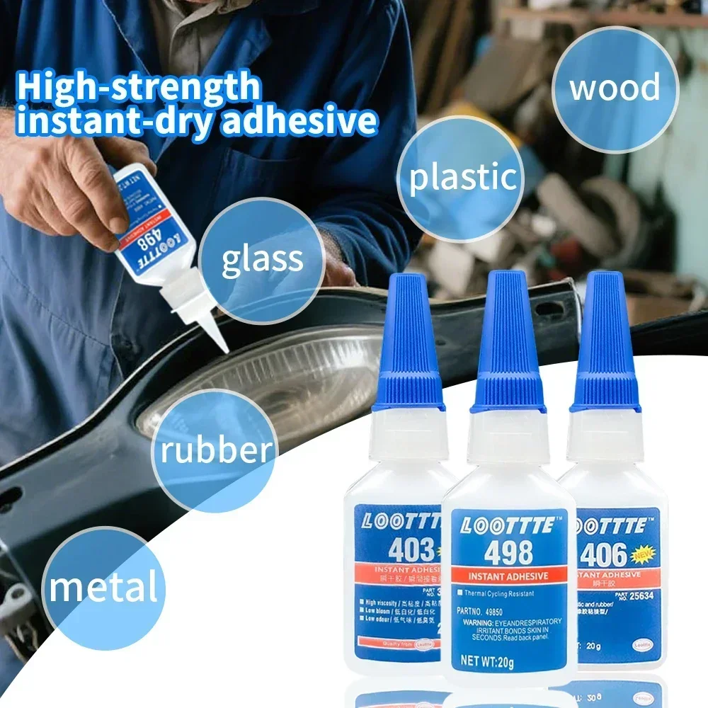 20 ml Instant-Superkleber Universal-Superkleber Mighty Mighty Instant Kleber Multifunktions-Reparatur Motorrad Metall Gummi Teile Werkzeug