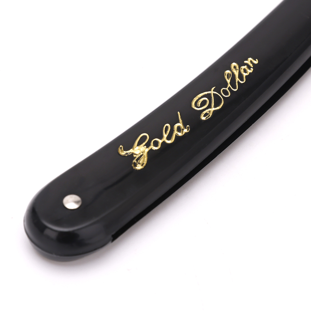 Professional Men's Manual Straight Shaver Gold Dollars Classic Sharp Razor Barber Facial Epilator Stainless Steel Folding Shaver