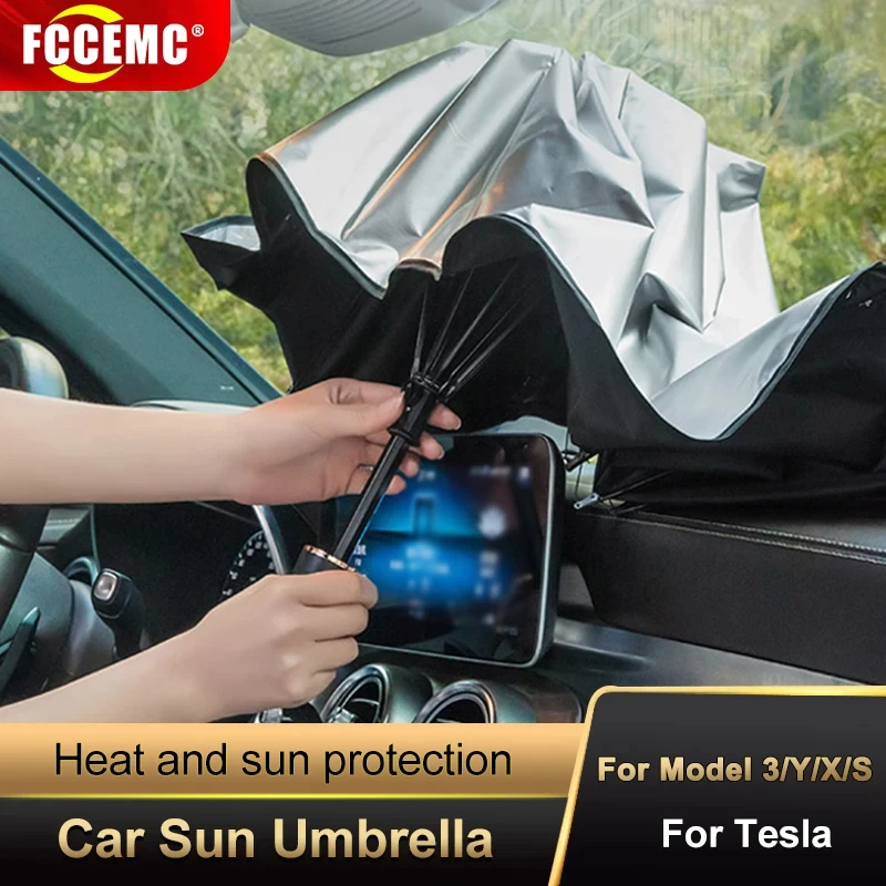 Samochodowa osłona przeciwsłoneczna Parasol przedni Parasol przeciwsłoneczny Składana letnia ochrona siedzenia Izolacja cieplna dla Tesla Model 3 Y