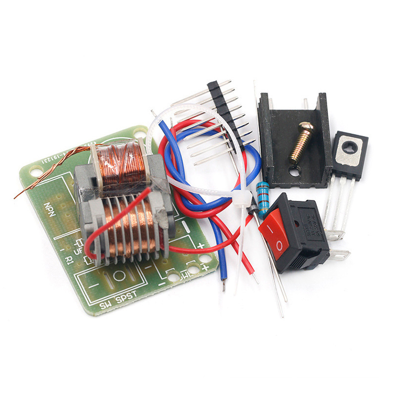 15KV สูงความถี่ DC แรงดันไฟฟ้า Arc IGNITION Generator อินเวอร์เตอร์ Boost Step Up 18650 ชุด DIY U Core Transformer Suite 3.7V