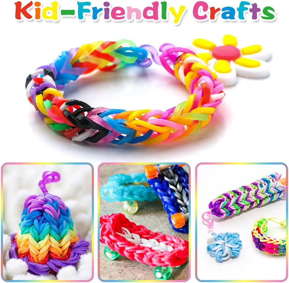 Loom Gummibänder Nachfüllset Premium-Armbandherstellungsset für Kinder Weben DIY Bastelspielzeug Weihnachtsgeschenk Kinderspielzeug