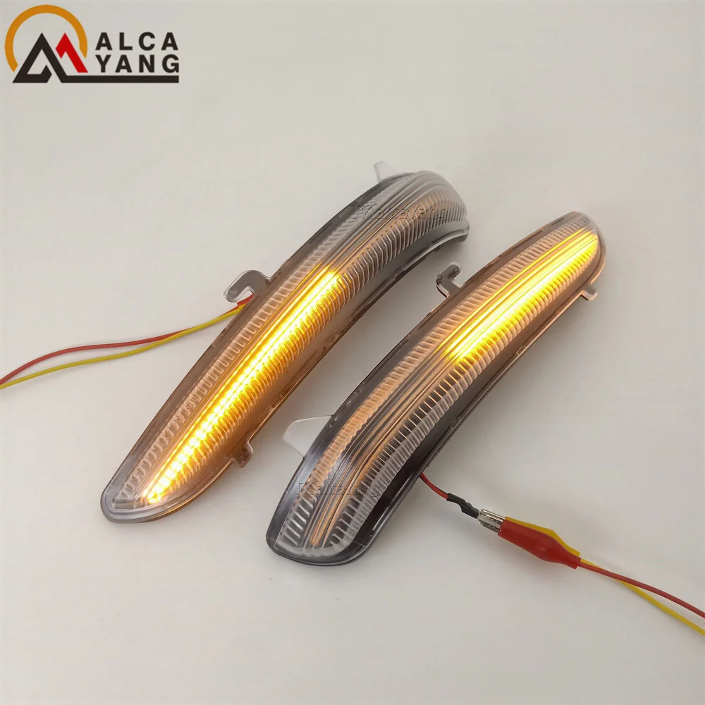 For Peugeot 208 2008 For Citroen C3 C4 2PCS Dynamic LED Side Mirror Blinker Lights Sequential Turn Signal Indicator Lamps