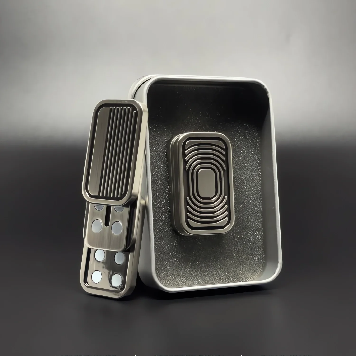 Triple Push Slider Magnetic Fidget Slider, กล้องรูป ADHD Push Slider ของเล่นโลหะกดคลิกความวิตกกังวลความเครียดบรรเทา Fidget ของเล่น