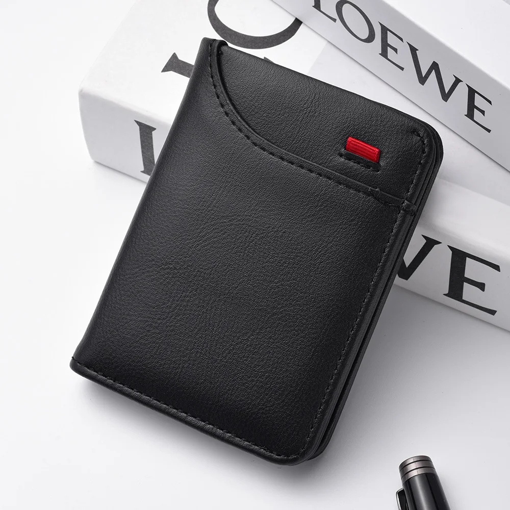 Cartera para hombre, cartera pequeña Vertical con múltiples tarjetas, licencia de conducir, minibolsa de cambio para estudiantes jóvenes, bolsa para tarjetas
