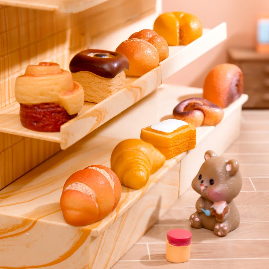 Creative Simulation Food Play Realistic Bread Cake Point Model, Micro Landscape DIY Decoration Accessories Miniature Ornament