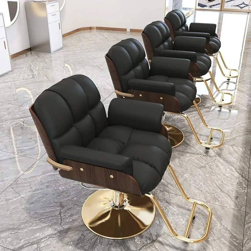 Silla De barbero De ocio, sillón De salón De moda Simple, brazo especial grueso, muebles De estilo chino
