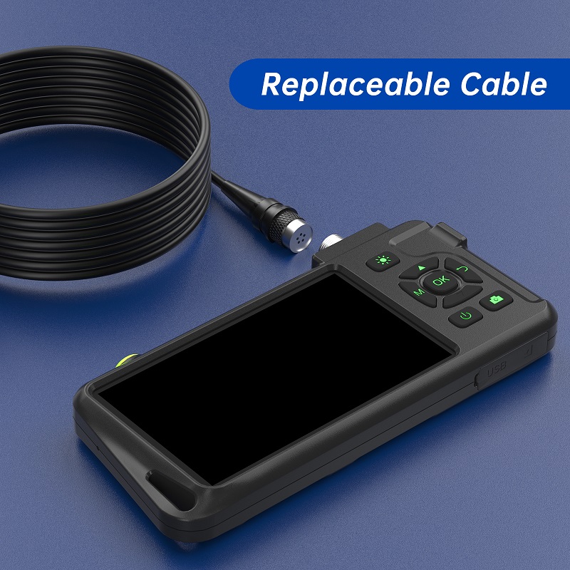 5''IPS Screen Industrial Endoscope Camera 1-15M HD1080P Single Dual Triple Lens HD1920 5.0MP Autofocus Pipe Inspection Borescope