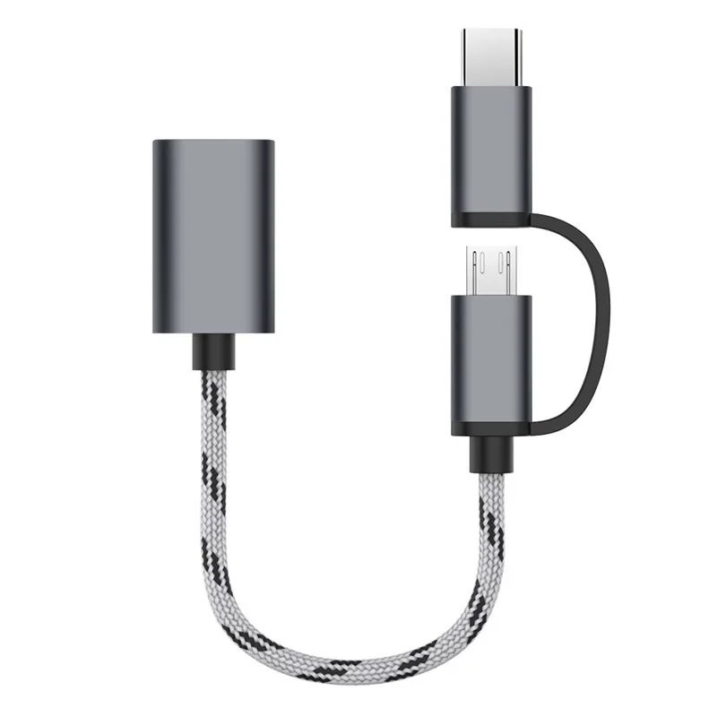 2 In 1 USB 3.0 OTG アダプタケーブル Type-C マイクロ USB から USB 3.0 インターフェース充電ケーブルライン携帯電話用コンバータ携帯電話用
