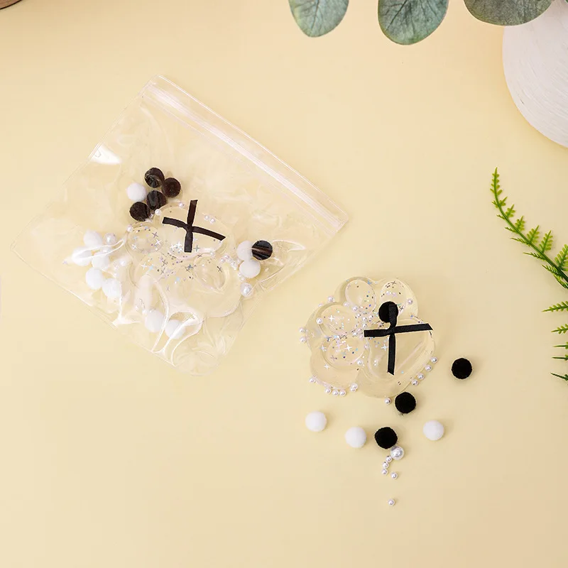Creative TPR โปร่งใสสีดํา Bow Cat PAW ช้า Rebound บีบของเล่นการ์ตูน Cat Claw Sticky Pinch Sensory ของเล่นสําหรับของขวัญเด็ก