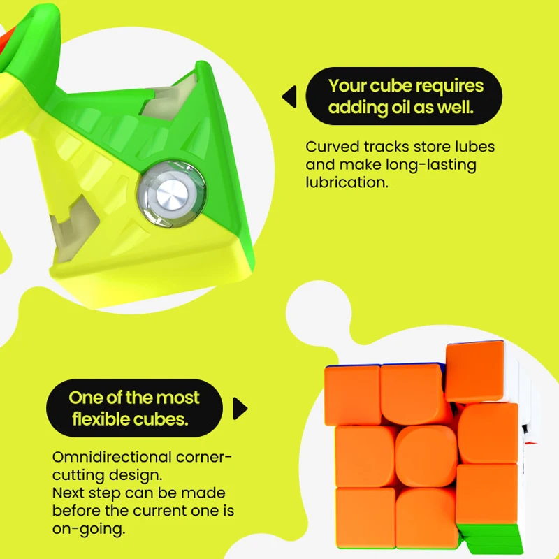 [CubeFun] Swift Block 355S Cube GAN Stickerless 3x3x3 Speed Cube Magnetic Profession cubo GAN 355S 3x3 Educational Toy