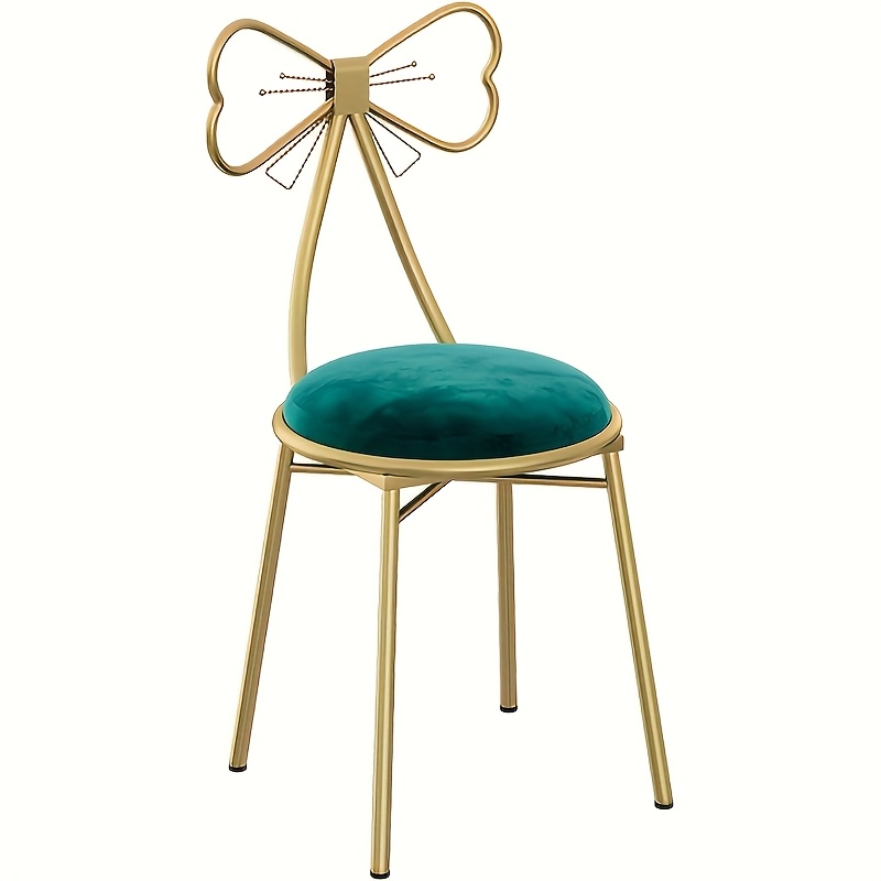 Dressing stool, makeup stool, modern and simple, with shoulder straps, seat cushion, bow tie office chair ergonomic  pink chair