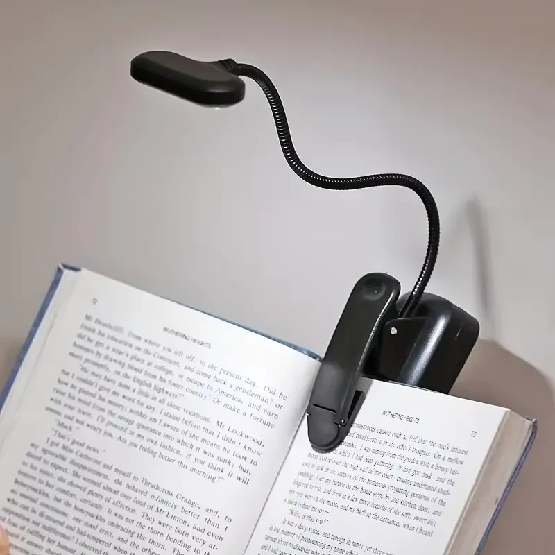 Mini lampada da lettura portatile a LED per protezione degli occhi Lampada da lettura flessibile con batteria regolabile Lampada da scrivania per apprendimento Luce notturna con clip facile