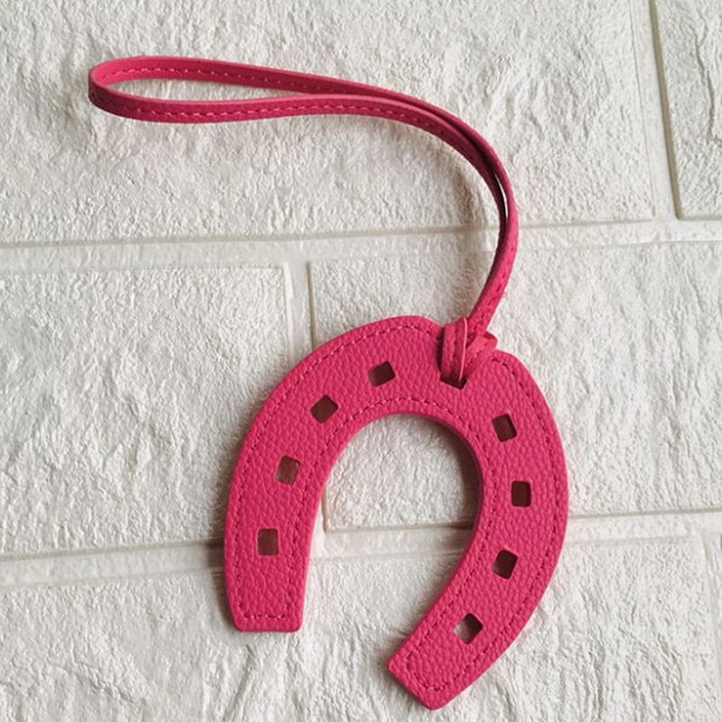 10 สีผู้หญิงและสาว PU หนัง Horse Hoof Horseshoe พวงกุญแจกระเป๋าถือ Key พวงกุญแจผู้ถือ Charm กระเป๋าอุปกรณ์เสริม