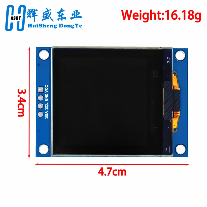 Novo módulo de tela de proteção oled de 1.5 polegadas 1.5 "128x128 driver sh1107 iic 4 pinos branco para raspberry pi para stm32 para arduino