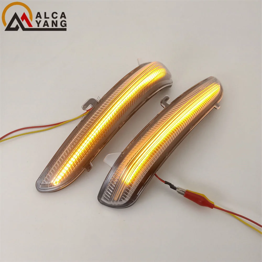 For Peugeot 208 2008 For Citroen C3 C4 2PCS Dynamic LED Side Mirror Blinker Lights Sequential Turn Signal Indicator Lamps