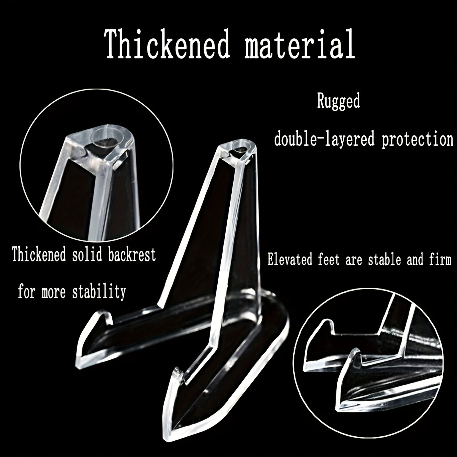 10/20/30pcs Transparent Acrylic Coin Display Stand Trading Card Stand Commemorative Coin Mini Stand Badge Stand Ornament