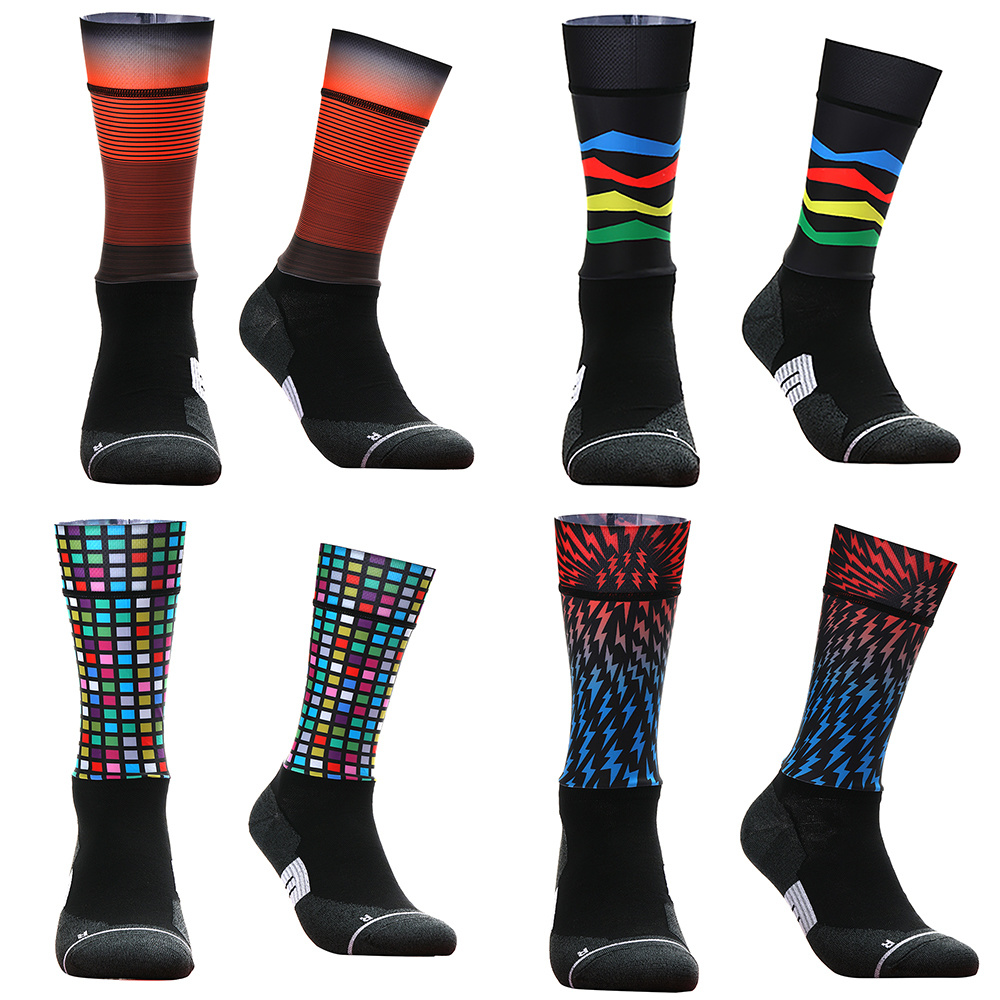 2025 calcetines deportivos calcetines de ciclismo hombres mujeres calcetines de bicicleta calcetines de baloncesto calcetines de carreras moda urbana patinaje sobre ruedas calcetines de Hip-hop