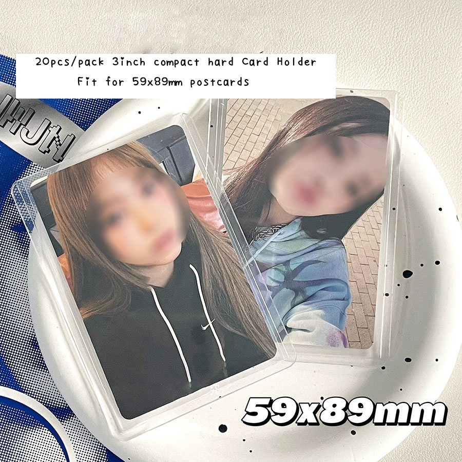 Sharkbang 20 ピース/ロット B8 ホロカードスリーブ 58 × 89 ミリメートルコンパクトハード Kpop ホルダーポストカードフィルムゲームカード Photocard プロテクター