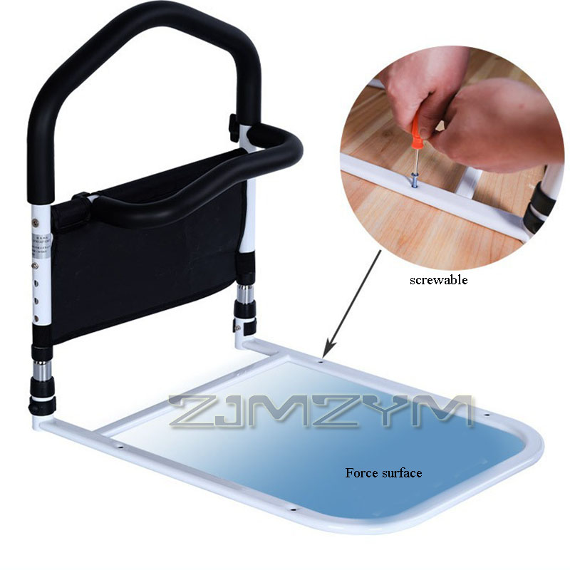 Get Up Handrails Safety Bed Assist Rail Bedside Handrail Fall Prevention Guard For Old People Pregnant Women With Storage Pocket