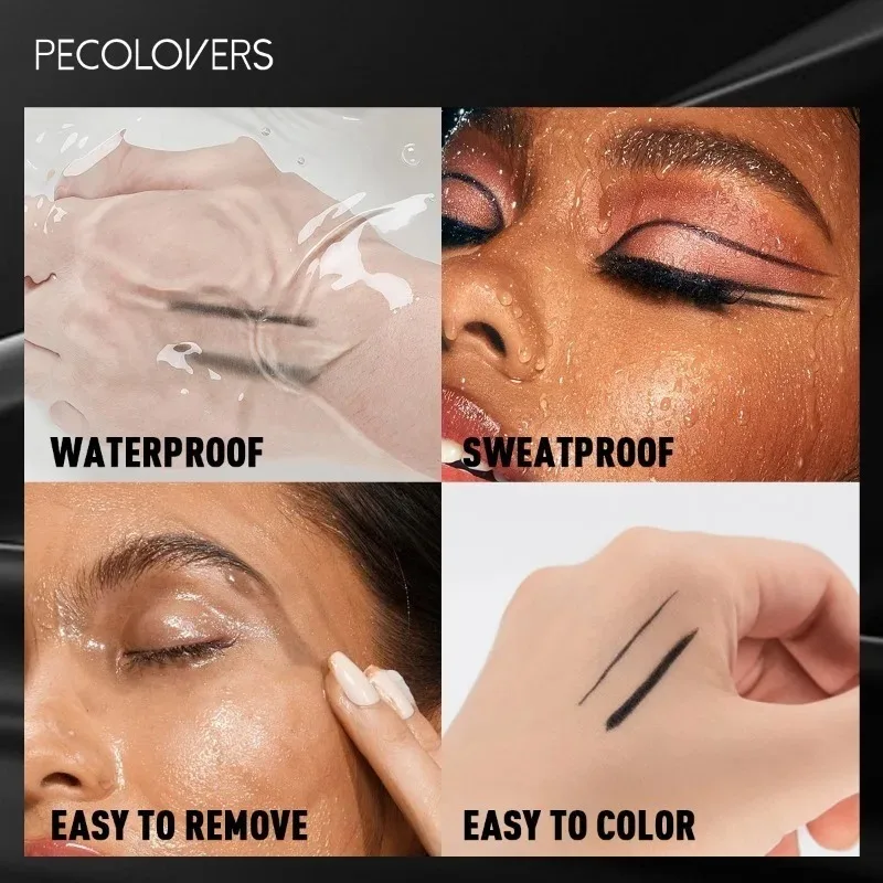 Matte Zijderups Eyeliner Gel Pen Waterdichte Niet-Smudge Sneldrogende Eyeliner Zwartbruine Oogschaduw Pen Make-Up