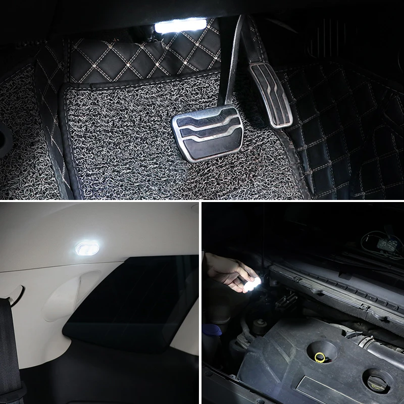 BLALION Samochodowe oświetlenie dotykowe LED Bezprzewodowe oświetlenie wnętrza Magnetyczne automatyczne oświetlenie drzwi Lampa sufitowa Lampa do czytania USB Akumulator 5V