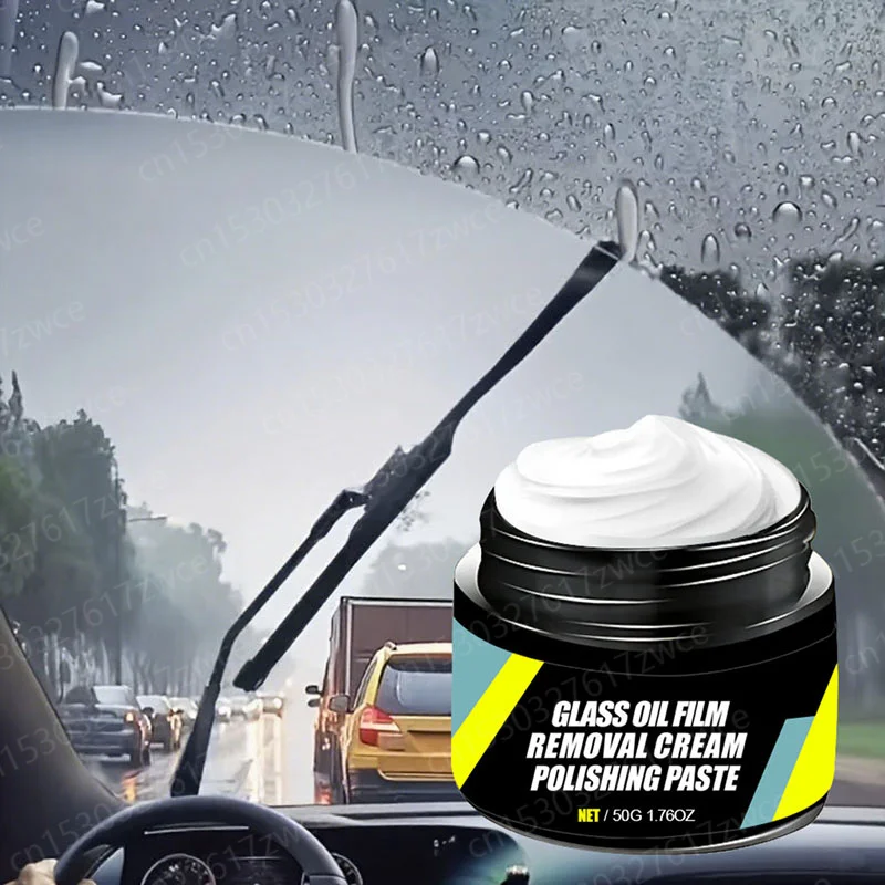Pasta de polimento de vidro do carro filme de óleo do pára-brisa & remoção de oxidação de longa duração hidrofóbico repelente de água anti chuva polonês kit