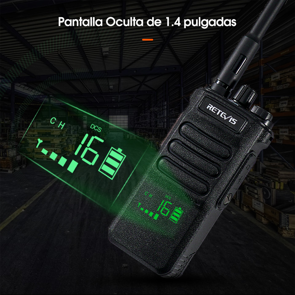Retevis RT86 Walkie Talkie Radio bidireccional profesional Walkie Talkie de largo alcance Radio de comunicación  para negocios al aire libre