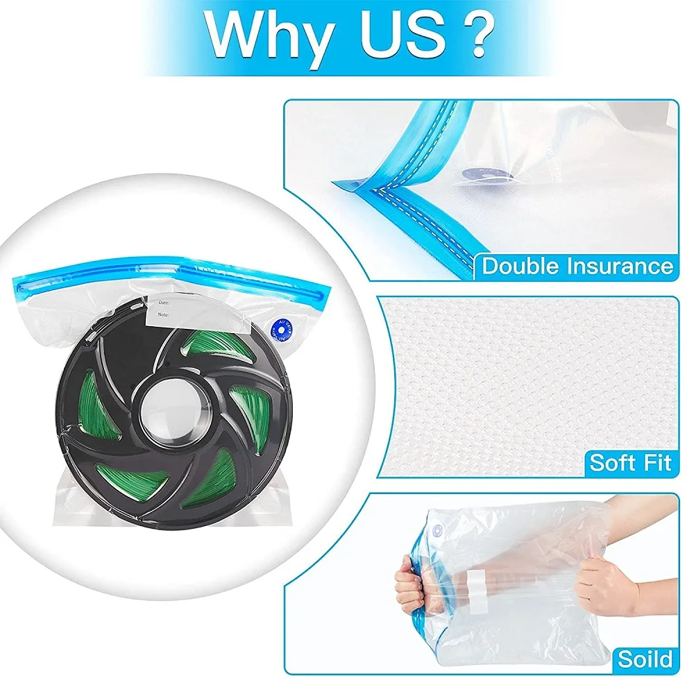 3d การพิมพ์แห้ง filament กระเป๋า 3D filament ถุงสูญญากาศสําหรับ PLA/ABS/TPU ความชื้น reel กระเป๋า 3d เครื่องพิมพ์อุปกรณ์เสริม