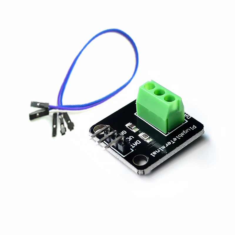 Kit de módulo de Sensor de temperatura DS18B20, Cable de Sensor Digital resistente al agua de 100CM, adaptador de Terminal de sonda de acero inoxidable para Arduino