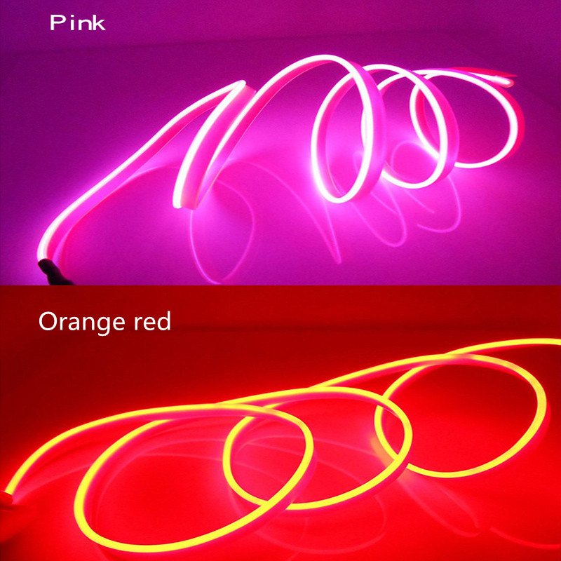 5m interior do carro atmosfera iluminação tira led 5v diy flexível el tubo de linha de luz fria com usb decoração automática lâmpada ambiente