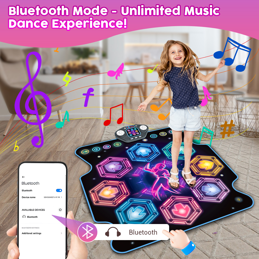 VATOS-Polymères de danse pour enfants, 27 recycl8 LED prédire, Bluetooth, 5 modes de jeu, musique intégrée, 3 ans et plus