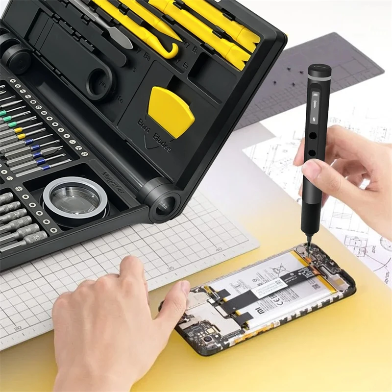 Wireless Electric Screwdriver Set with LED Light Magnetic Bits Phillips Torx Screw Driver Phone Repair Rechargeable Power Tool