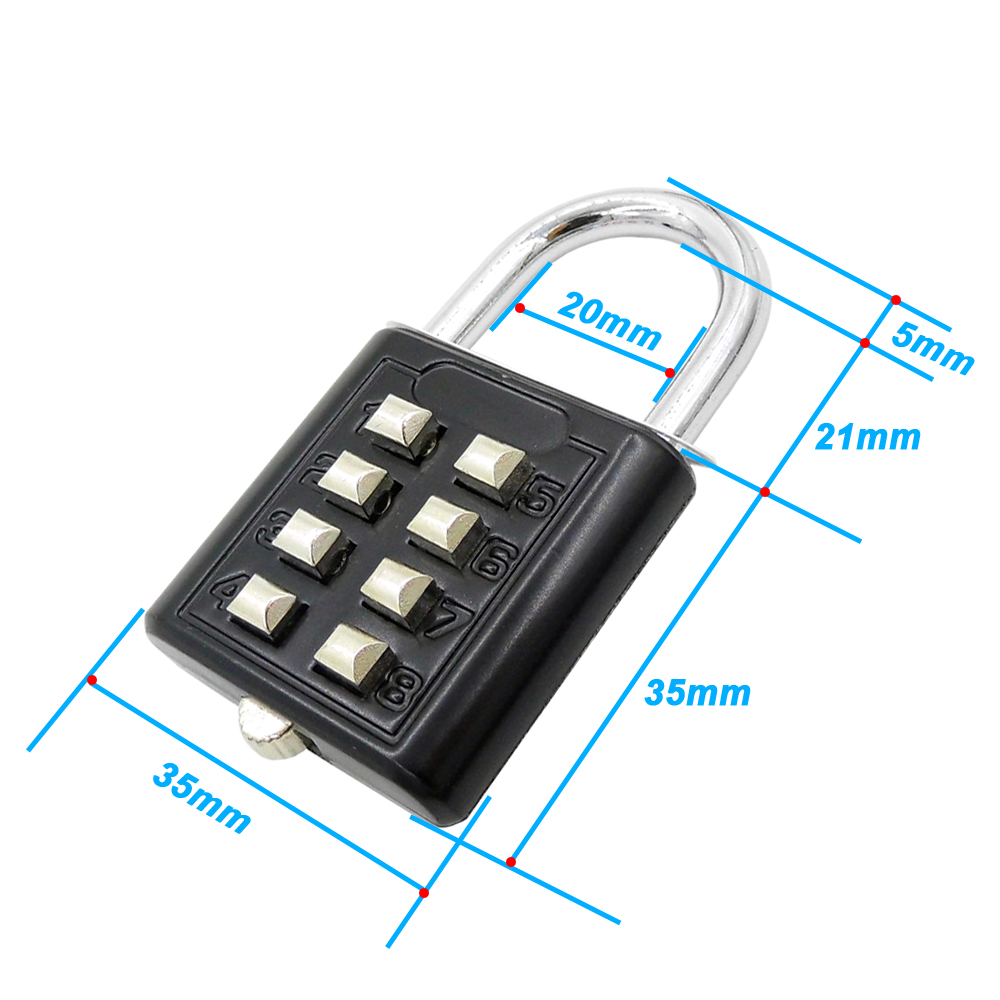 8 Digits Password Code Lock Combination Padlock Alloy Suitcase Security-protection Fechadura Eletronico Digital Luggage Travel