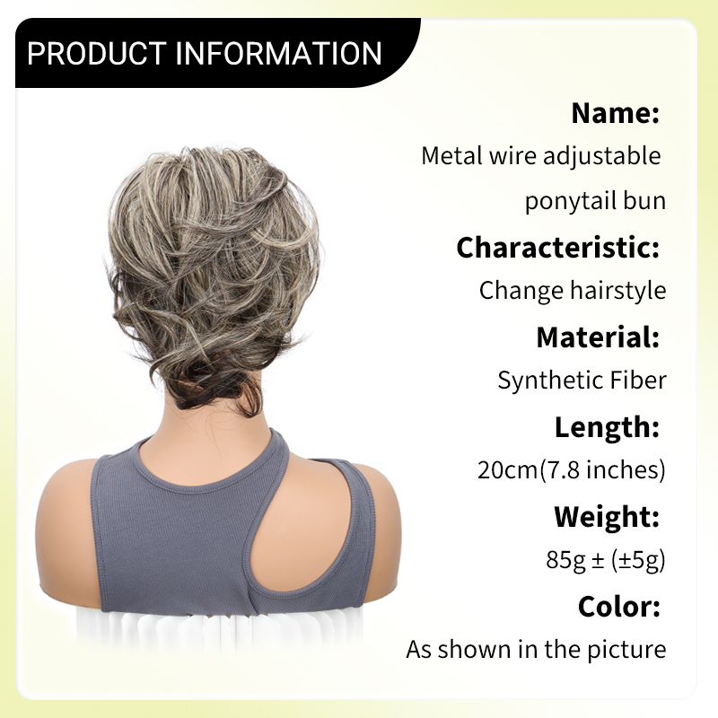 WIGSIN Synthetisch Elegant Veelzijdig Krullend Paardenstaart Klauw Clip In Haarverlenging Verstelbaar Geschikt Gemakkelijk te dragen Voor elke gelegenheid