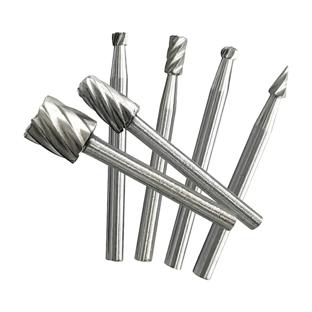 6pc High-speed Steel Woodworking Small Rotary File Grinding Head DIY Carpenter Polishing and Trimming Electric Tool Set