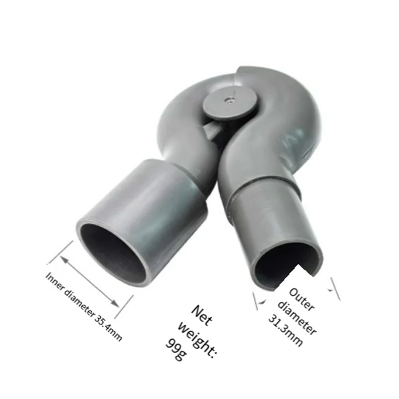 Elbow Adapter Bottom 35-32Mm Bore Quick Release Tool Bottom Adapter Vacuum Cleaner Accessories No Bending Plastic