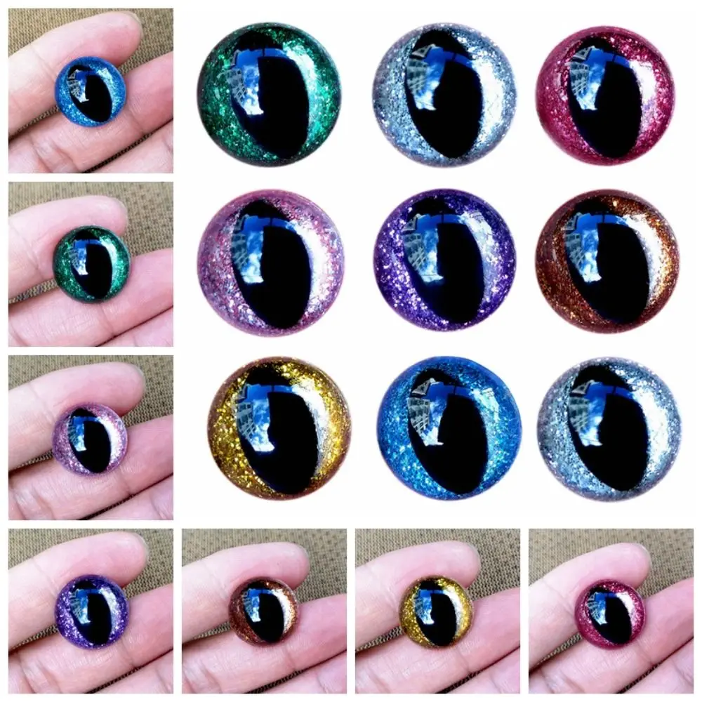 10 Uds. Ojos de seguridad de animales de peluche para Amigurumi, ojos de gato de cristal personalizados para Crochet Amigurumi, ojos de ganchillo 3D, muñeca de oso