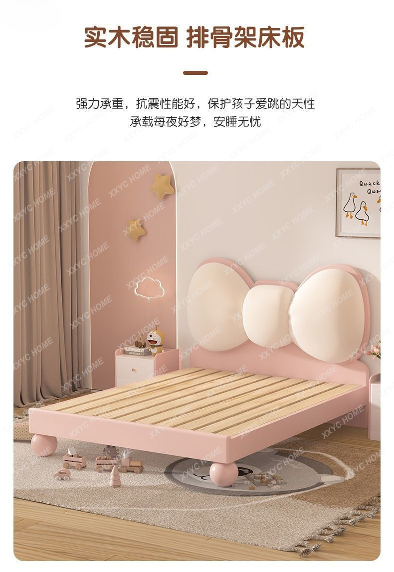 Детская кровать из массива дерева, современная минималистичная мягкая сумка, кровать принцессы для девочек